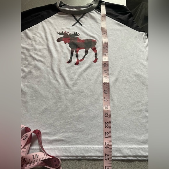 Mountain Ridge Moose Baseball Style Pj Top Size Medium - Picture 8 of 9